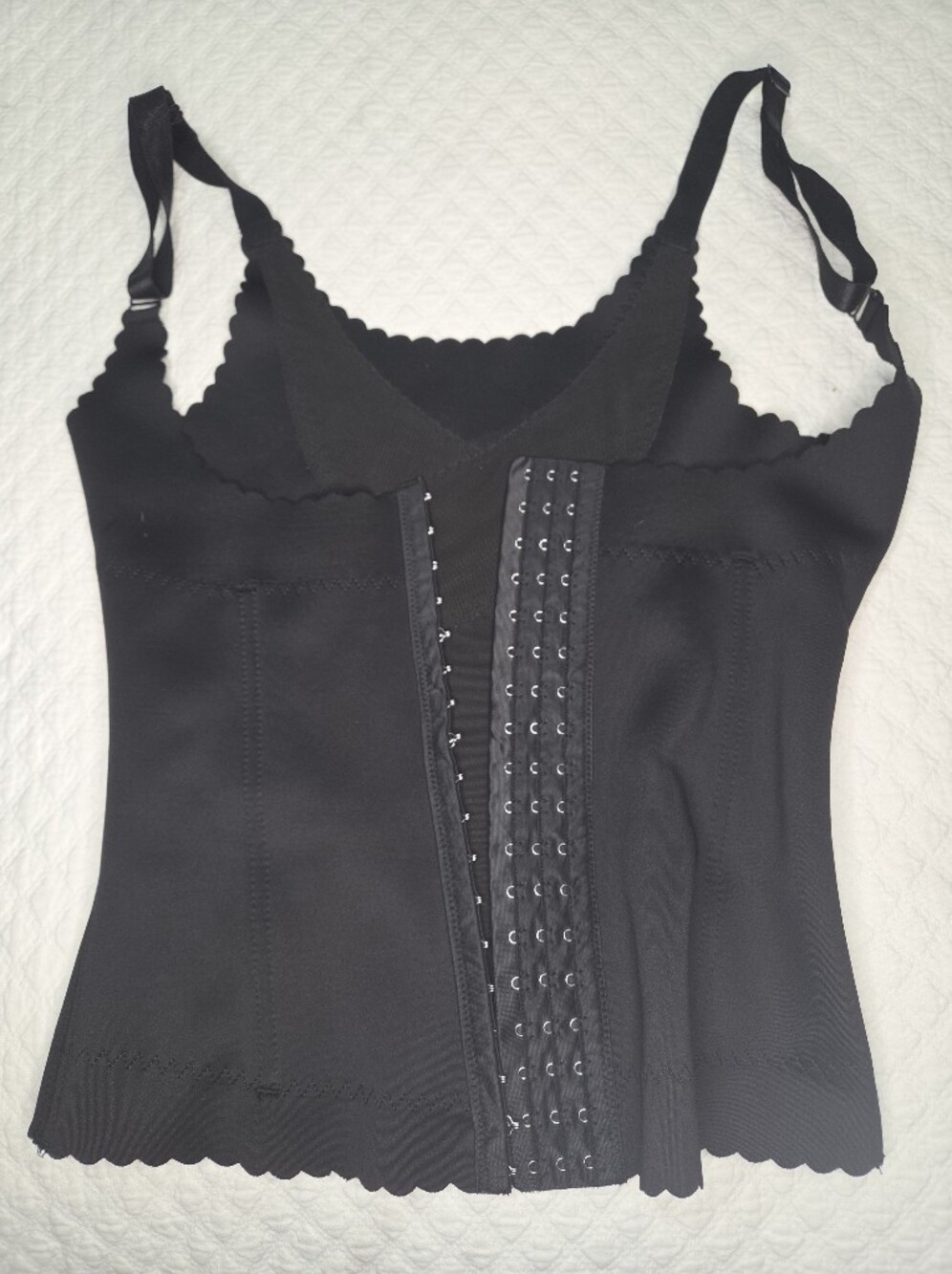Prima Valentina Shapewear Top Size Large Black Compression Cami Waist Cincher